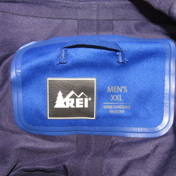 REI Blue MOTILITY Waterproof Hooded Rain Jacket Men's XXL XXLarge - Picture 9 of 9